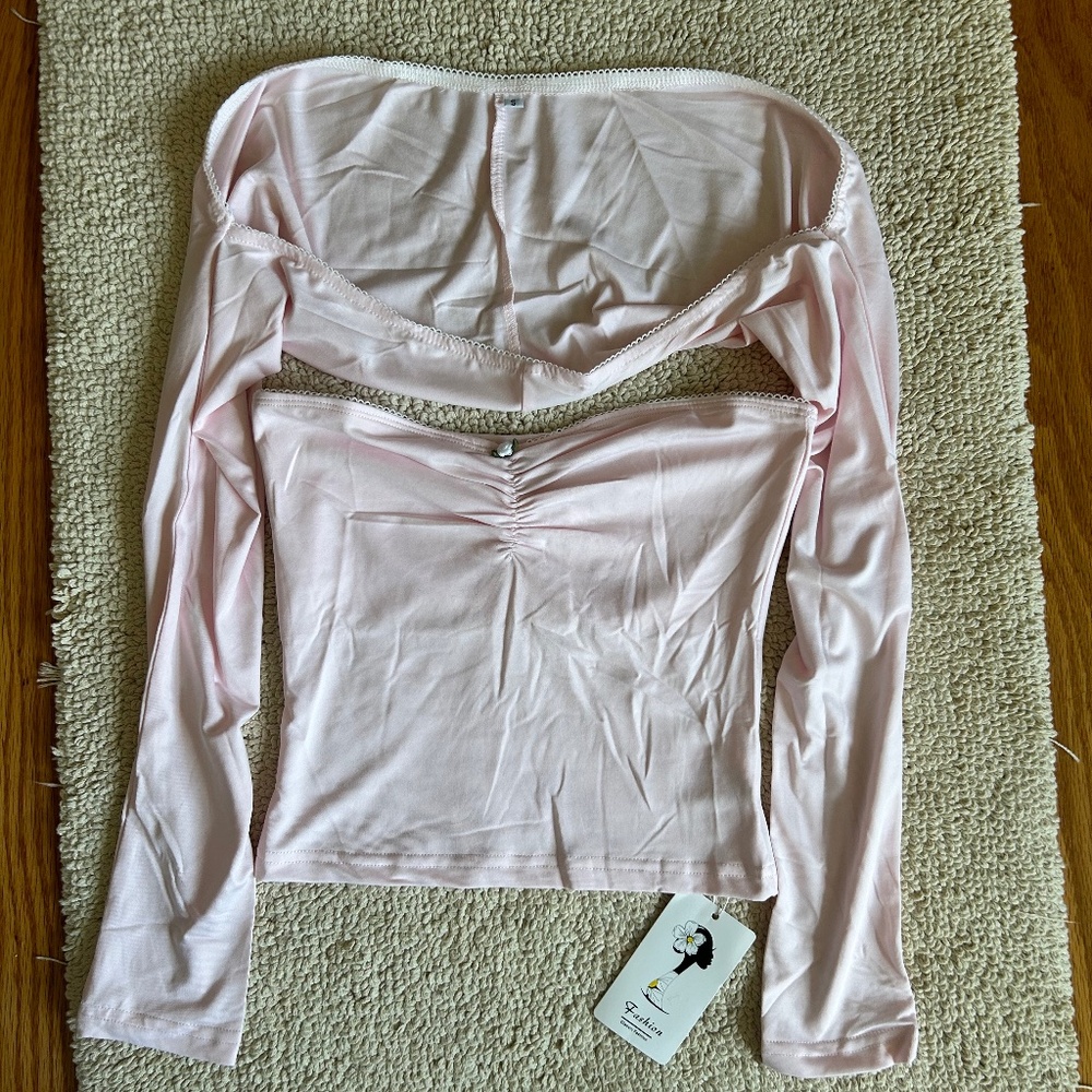 Light Pink Coquette Top